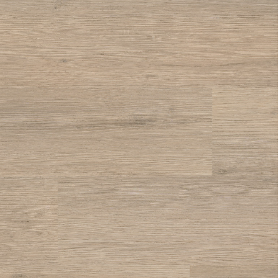 PVC vloer in zachte beige houtlook met natuurlijke nerfstructuur